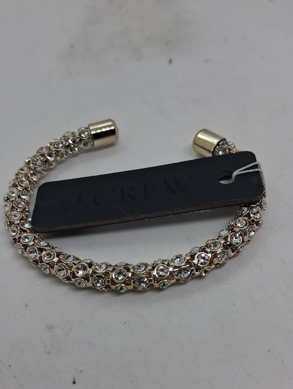 NWT J. Crew Gold Crystal Pavé Cuff Bracelet